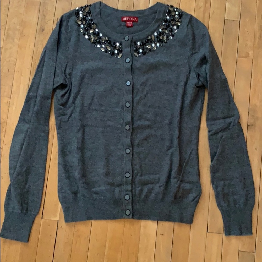 NWOT Women’s XS Gray Merona Button Down Cardigan
